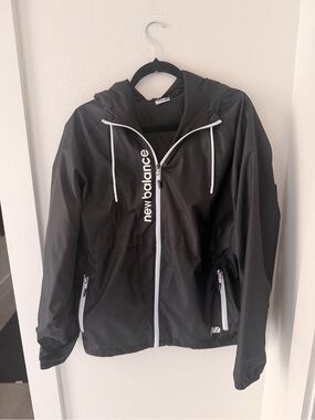 New Balance Black Hooded Athletic Jacket